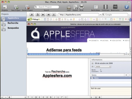 Recherche aplicación multiuso para escritores, estudiantes,...