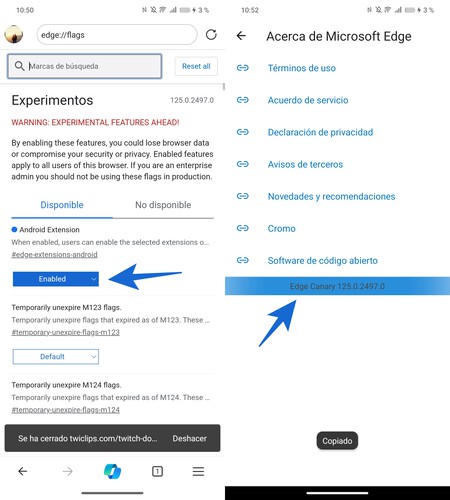 Edge Canary Extensiones 1