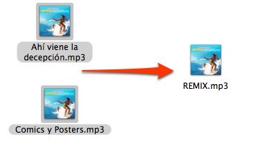 Mezcla dos archivos en uno en Windows