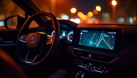 Un coche con un navegador