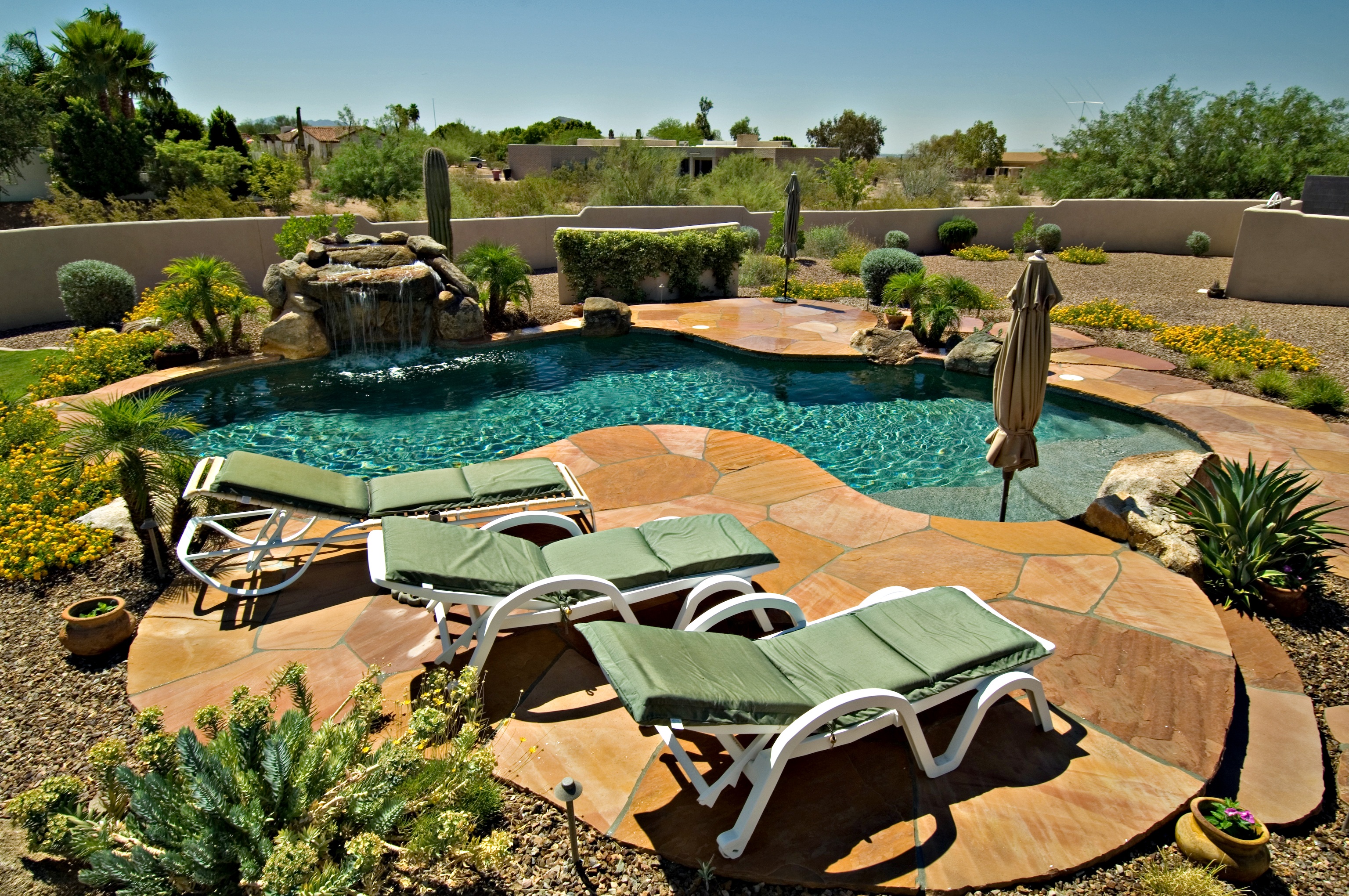 Landscape Water Lawn Villa Desert Home 685251 Pxhere Com