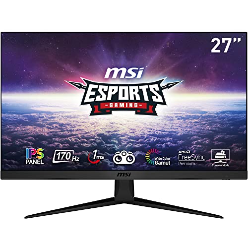 MSI G2722 Monitor Gaming FHD 27 Pulgadas - Panel IPS 1920 x 1080 , 170 Hz / 1ms, FreeSync Premium - DP 1.2a, HDMI 1.4b CEC