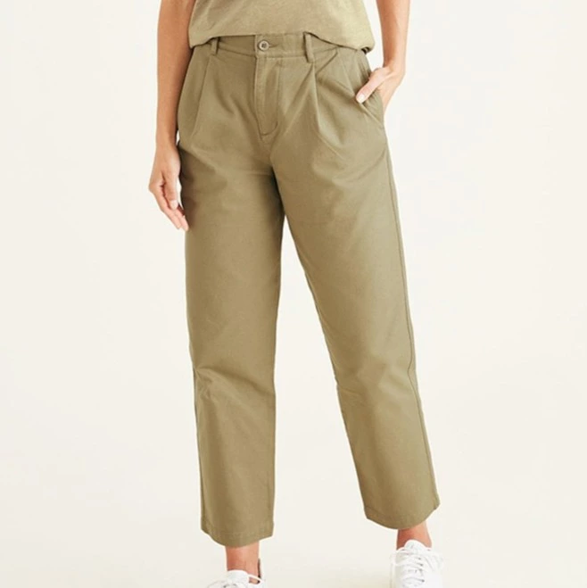 Dockers Pantalón chino de mujer con cintura alta y pinzas