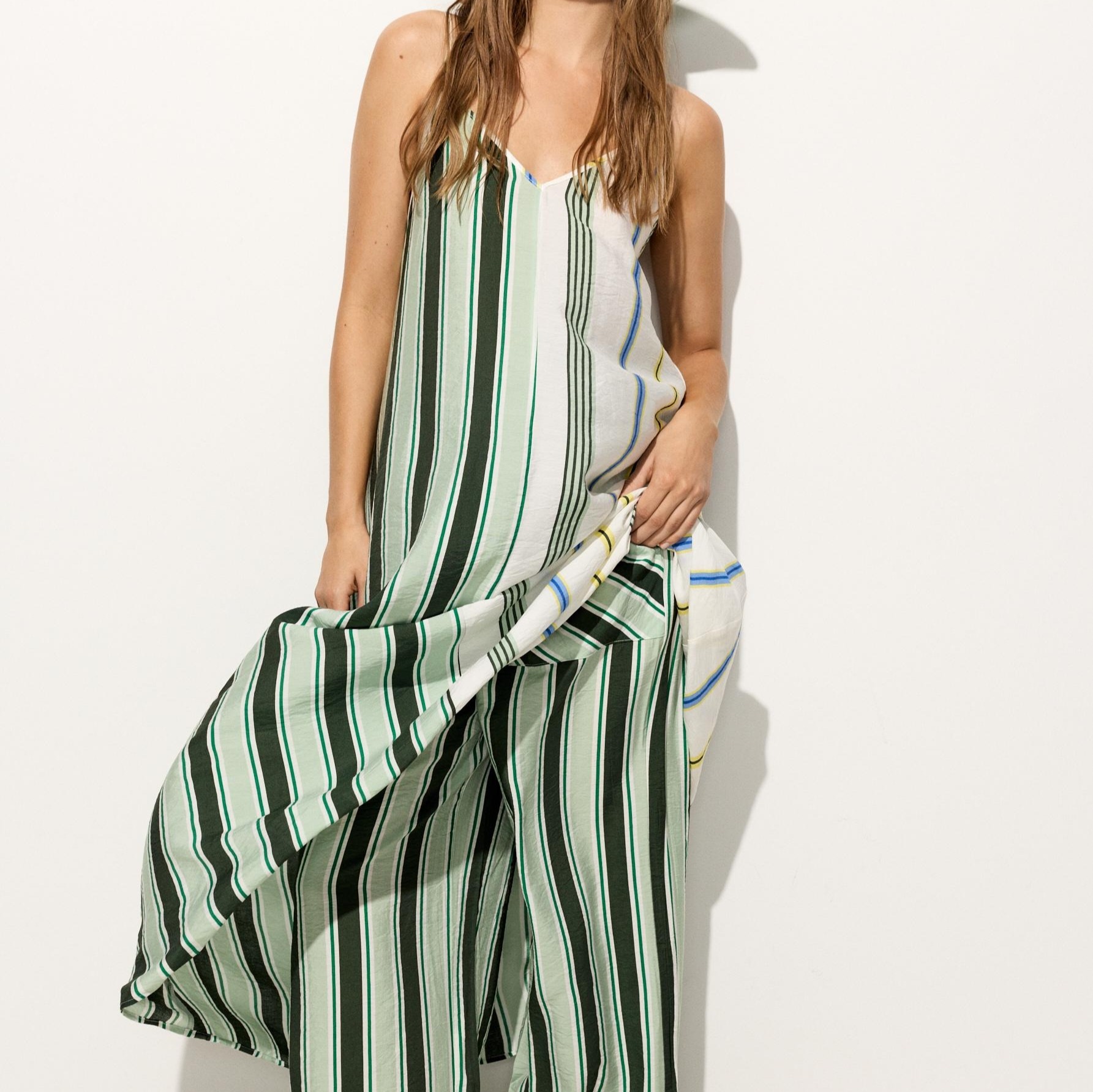Mujer | Vestido rayas verdes

