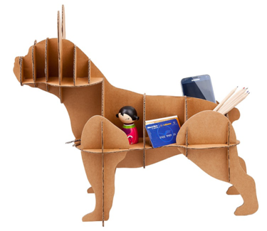 Decora tu casa con este simpático bulldog francés de cartón