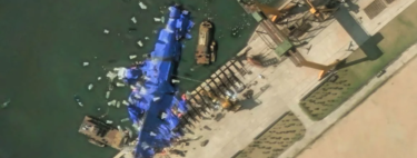 "Maior navio de guerra" da Coreia do Norte afundou instantaneamente e agora estão tentando recuperá-lo com... balões 