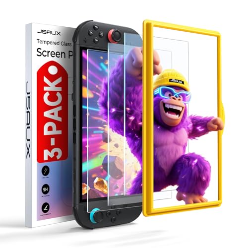 JSAUX 3-Pack Protector Pantalla para Nintendo Switch 2 2025