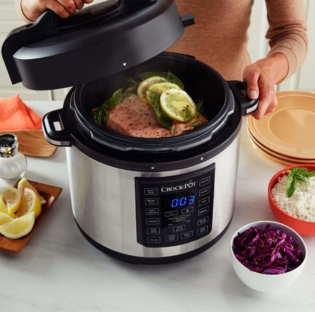 Oferta del día en la olla de cocción lenta Crock-Pot Multicooker Express: hasta medianoche cuesta 84,53 euros en Amazon