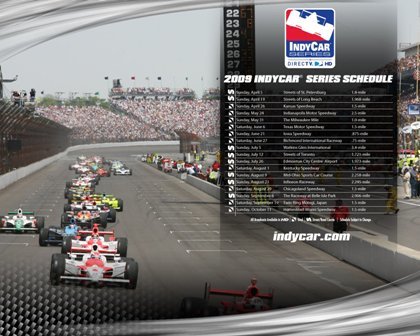 Calendario provisional 2009 de las IndyCar Series