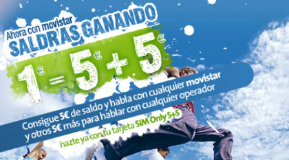 Movistar lanza una tarjeta que ofrece 10 euros de saldo pagando 1