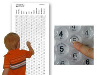 Calendario con burbujas para explotar 