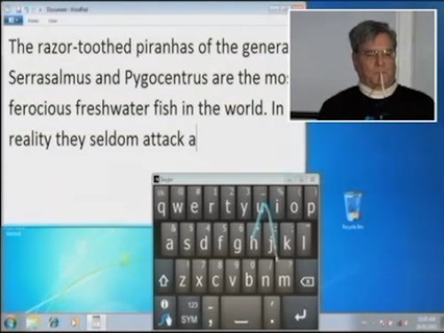 Hank Torres, un tetrapléjico consigue el récord Guiness de escritura sin manos usando SWYPE