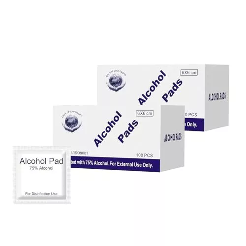 200 pcs Toallitas Alcohol al 75% Embalados Individualmente