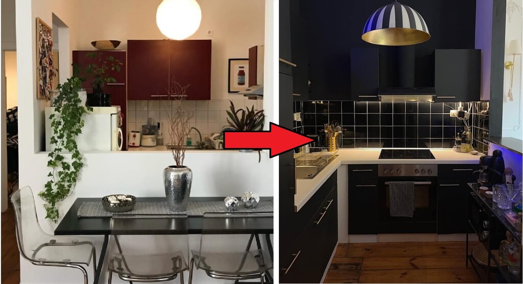 La cocina de su casa de alquiler era feísima y no le dejaban hacer obras: así cambió su aspecto con muy poco presupuesto 