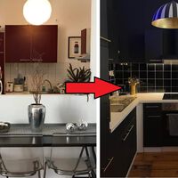 No le dejaban hacer obras en su fea cocina porque era de alquiler. Así consiguió cambiar su aspecto por muy poco dinero
