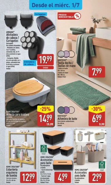 Folleto Aldi Estanteria Bano