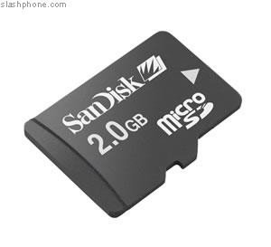 Tarjeta MicroSD de 2 GB de Sandisk