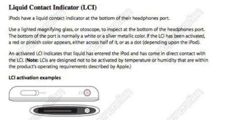Apple suaviza sus normas respecto a los líquidos en los dispositivos móviles