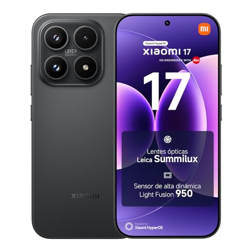 XIAOMI 17 Smartphone de 12+512GB Negro Lentes óptica Leica Summilux