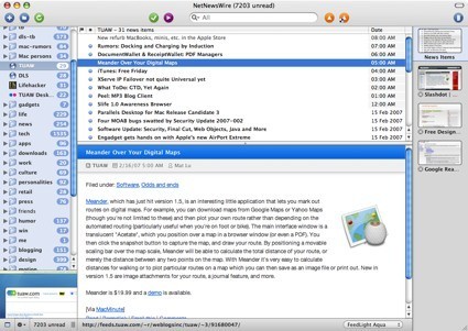 NetNewsWire 3.0d46 sneak peak de la nueva versión de NNW