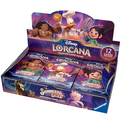 Ravensburger Disney Lorcana, Shimmering Skies 24 Boosters con 12 Cartas Cada Uno (288 Cartas en Total)