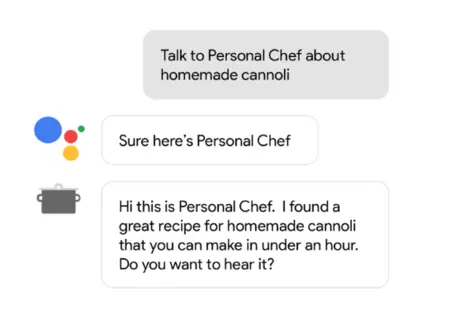 Google でのアクション