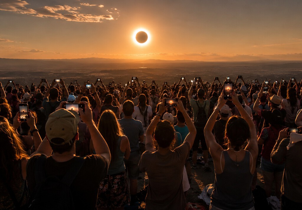 El eclipse va a poner en jaque la conectividad de la España rural. Telefónica ha activado un plan especial en más de 2.700 sitios
