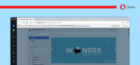 Ya puedes instalar extensiones de Chrome directamente en Opera