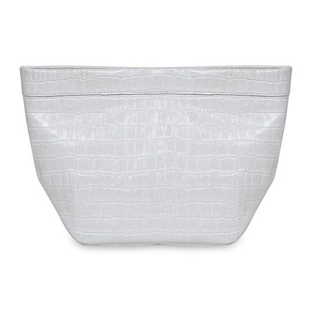 Bolso de mano Leandra de piel vacuna color blanco