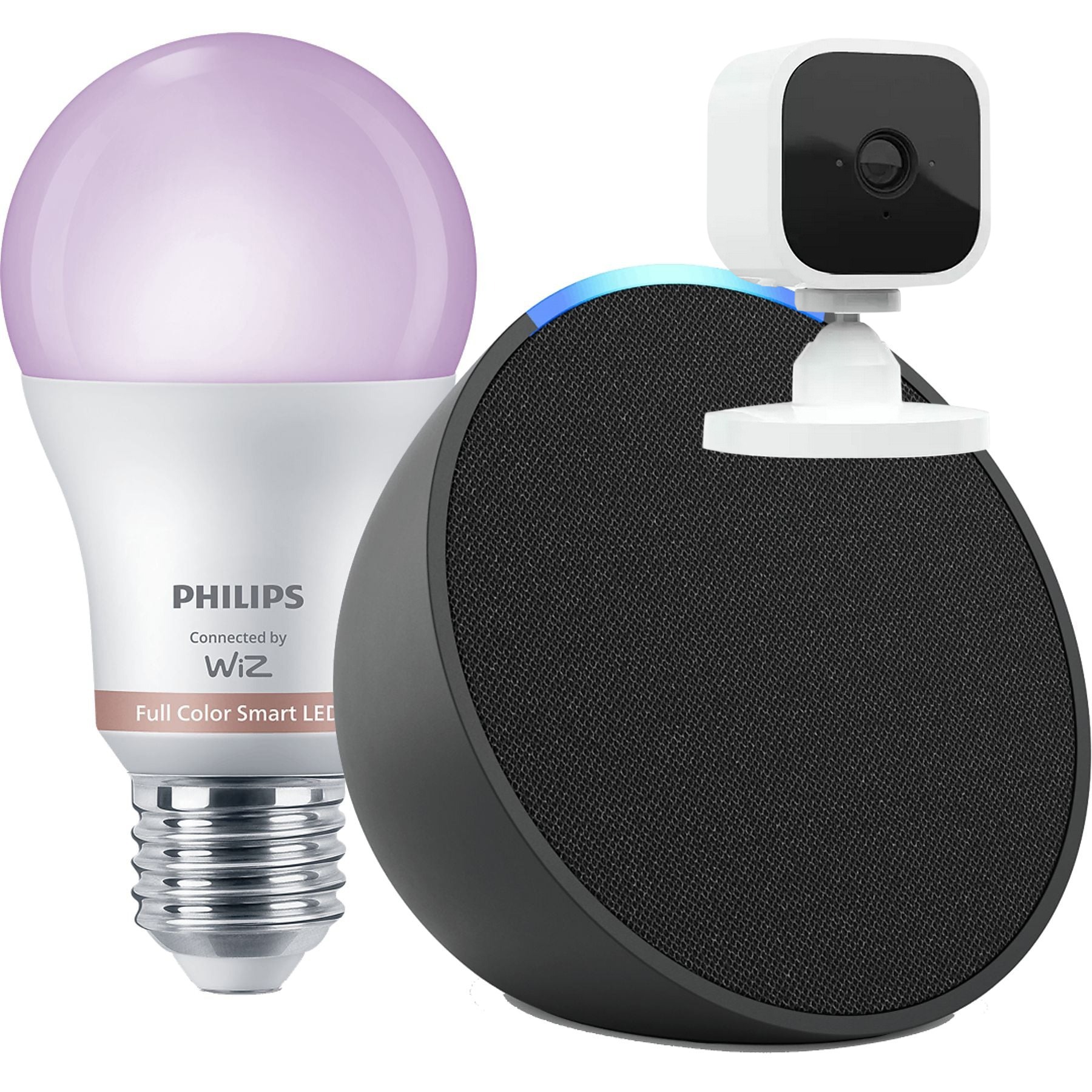 Echo Pop + Philips Smart LED + Blink Mini
