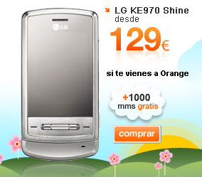 LG KE970 Shine con Orange