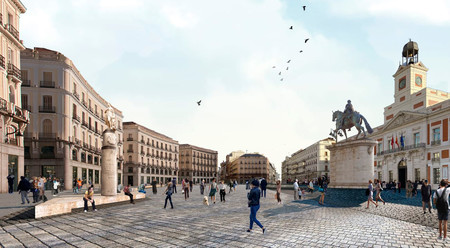 Kilómetro cero, cero emisiones: Madrid cierra la Puerta del Sol a los coches e inicia las obras para la peatonalización total