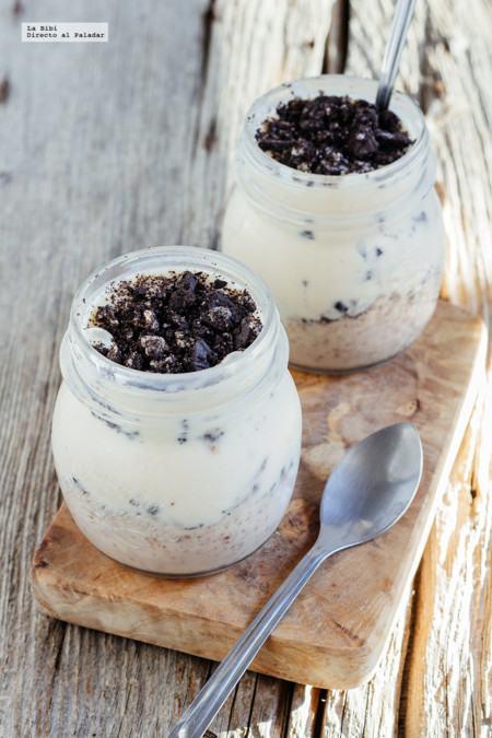 Parfait de Baileys y galletas Oreo. Receta