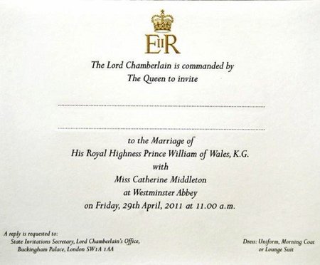 Si estuvieras invitado a la boda del Príncipe Guillermo y Kate Middelton, deberías llevar chaqué y chistera