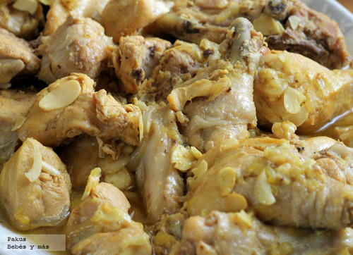 Pollo guisado a la andaluza. Receta para los peques