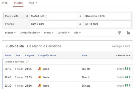 Google Flight Search llega a España 