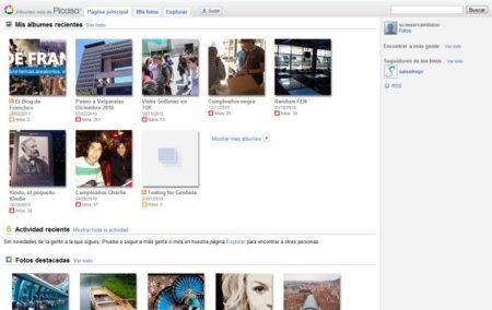 Novedades en Picasa web: página principal social, y más espacio para fotos pequeñas