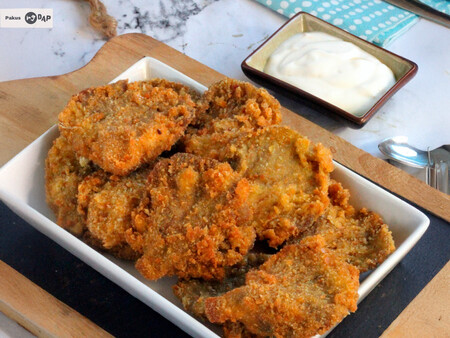 Receta de setas empanadas con alioli