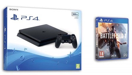Hasta el 31 de octubre, PS4 500 Gb Slim + Battlefield 1, ¡sólo 279,90 euros en eBay!