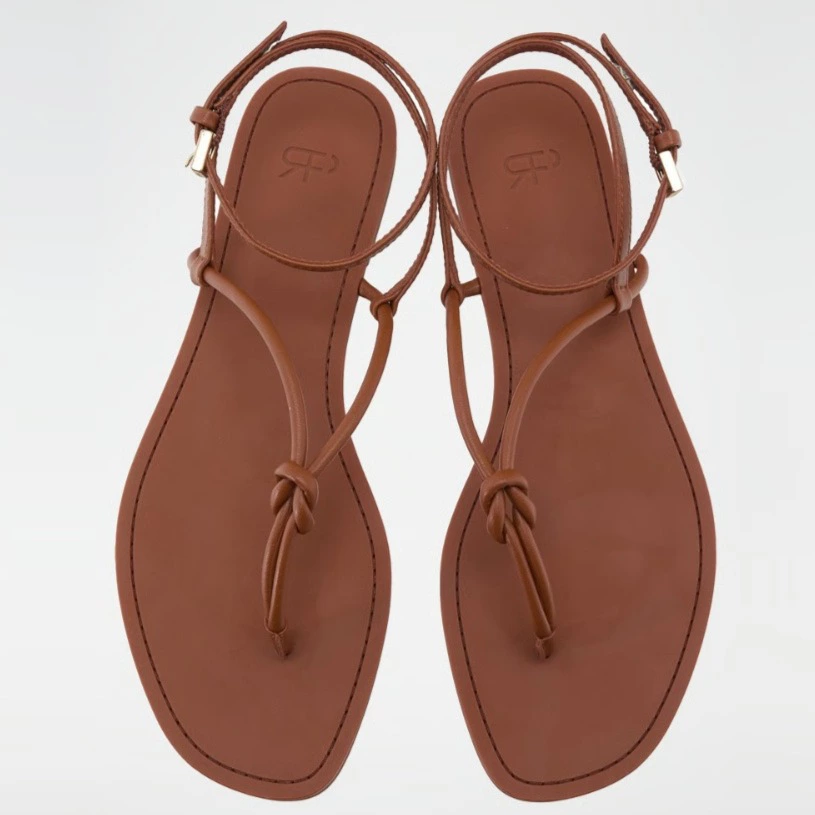 PARFOIS Sandalias planas efecto piel