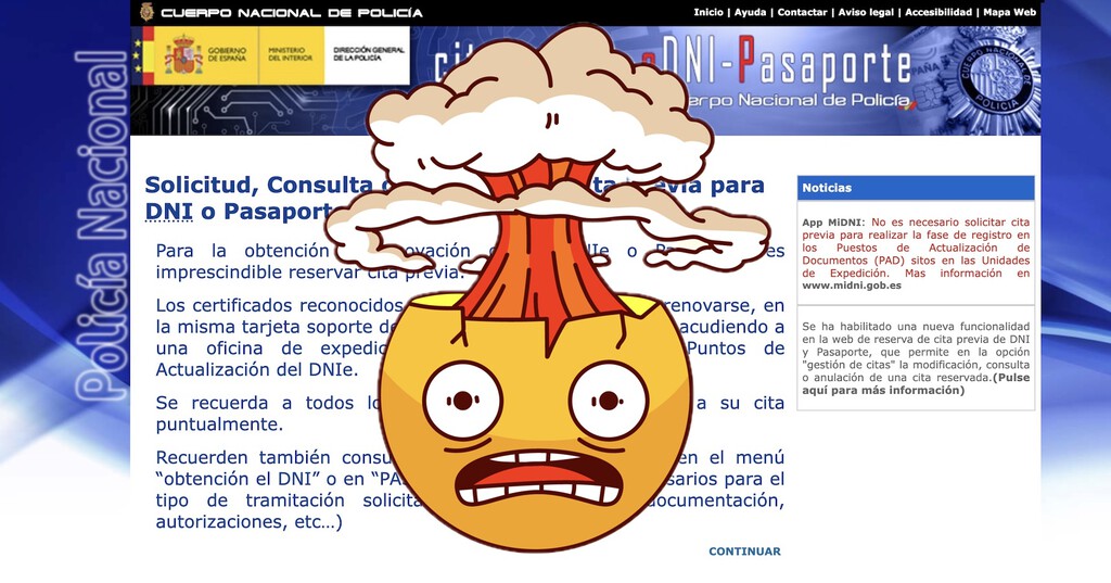 Por si la anticuada web para pedir cita del DNI no fuera suficiente, pagarlo online es una odisea