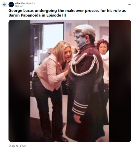 Star Wars Lucas Papanoida Rodaje