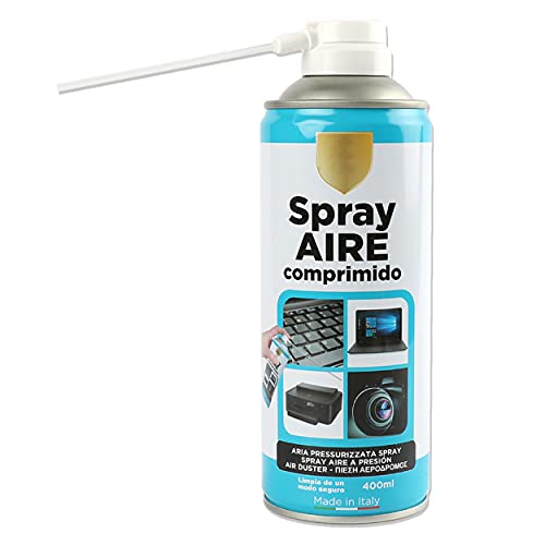 Spray Aire Comprimido 400ml para la Limpieza Ideal para Teclados