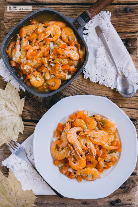 Camarones para pelar al vino blanco. Receta fácil y deliciosa