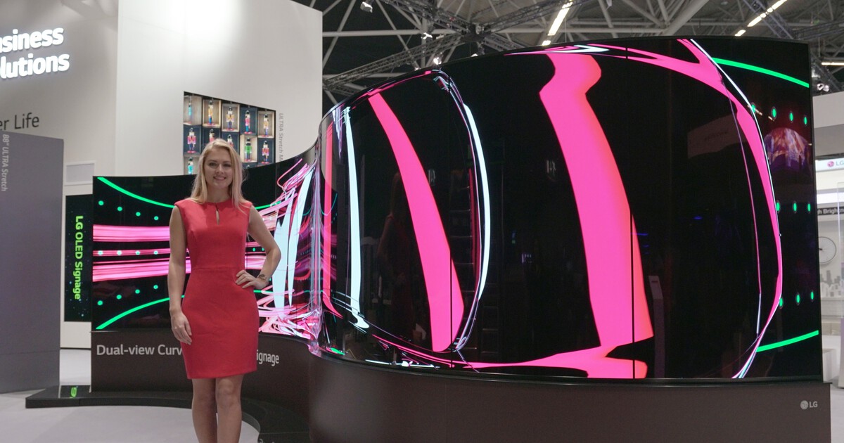 LG muestra sus nuevos paneles OLED flexibles con curvatura ajustable