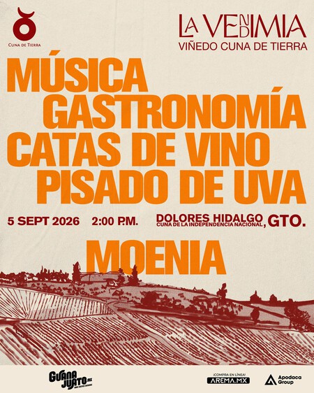 Vino mexicano, catas, gastronomía, música en vivo y concierto de Moenia: date una escapada a este destino de Guanajuato este fin de semana