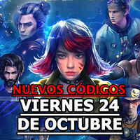 Free Fire MAX, códigos gratuitos del Viernes 24 de octubre 