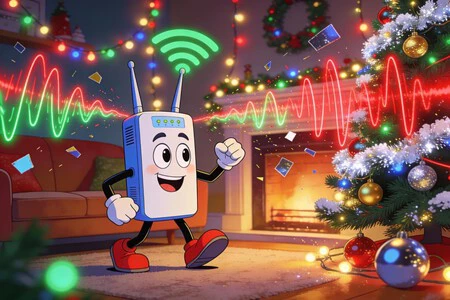 Decoración navideña interfiere con el Wifi