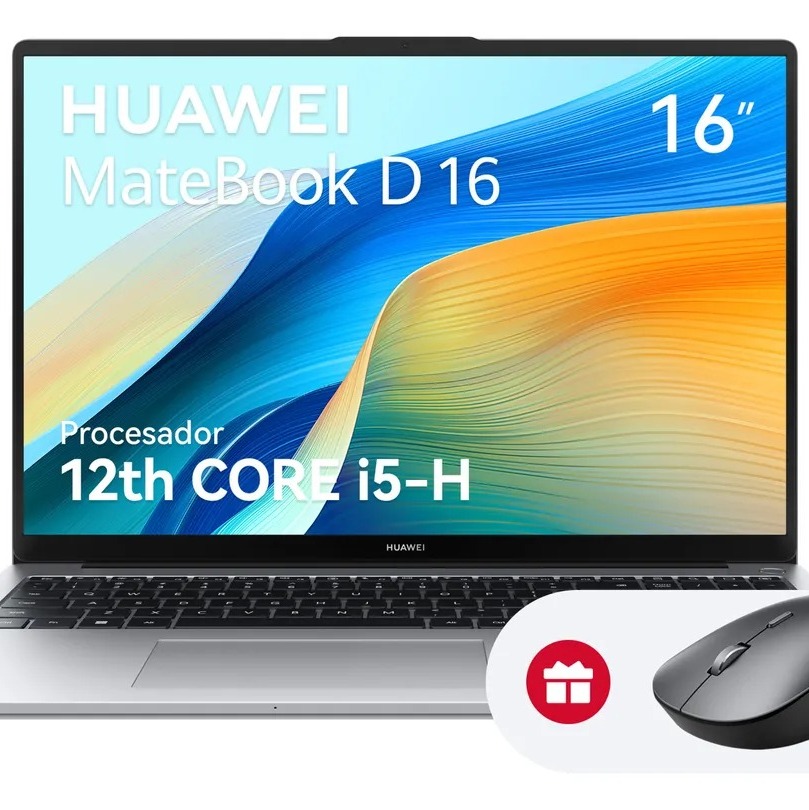 Laptop Huawei MateBook D16 i5 12th 8 GB 512 GB Win11 + Mouse