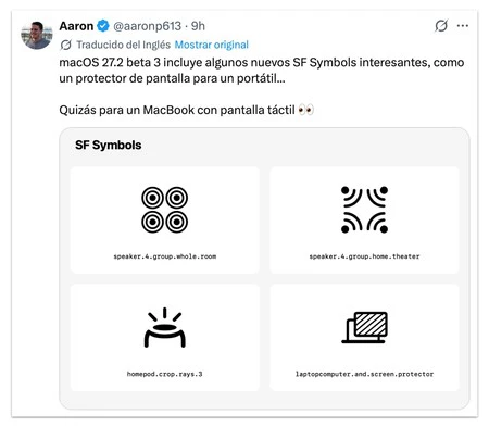 iOS 27.3 beta 2 Nuevos símbolos